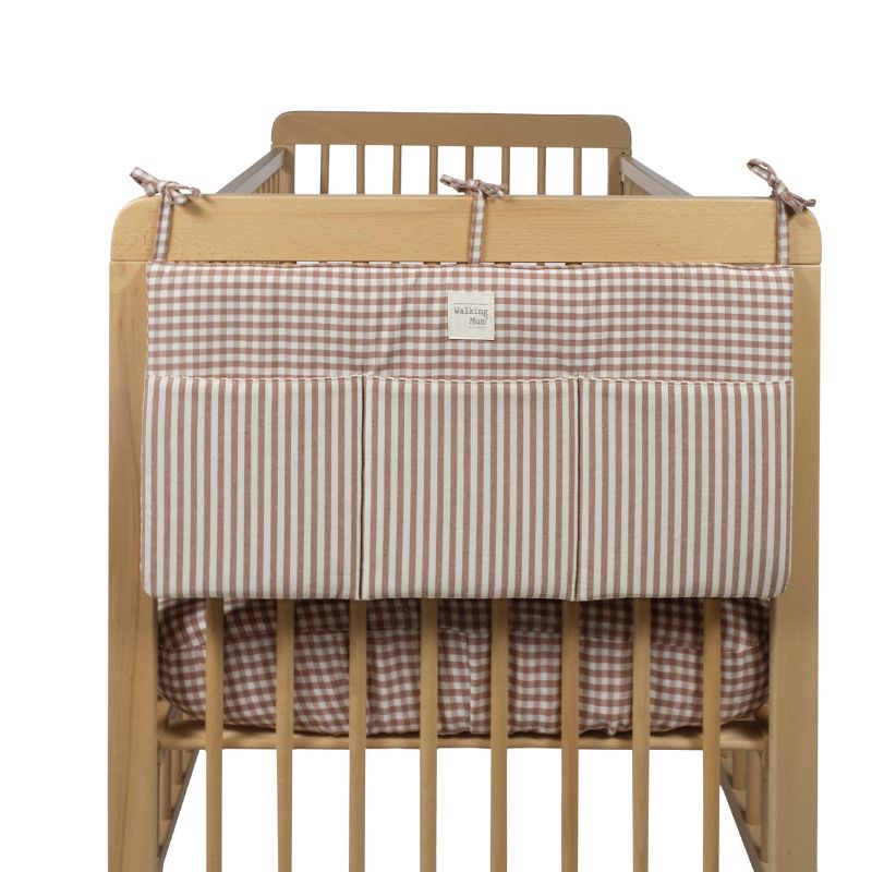 Organizador de cama Praliné Vichy/ Strips Moka da Walking Mum 4 Organizador de cama Praliné Vichy/ Strips Moka da Walking Mum 4