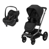 Conjunto de carrinho Fame e cadeira auto Pebble Slide Pro Onix Black da Maxi Cosi 1
