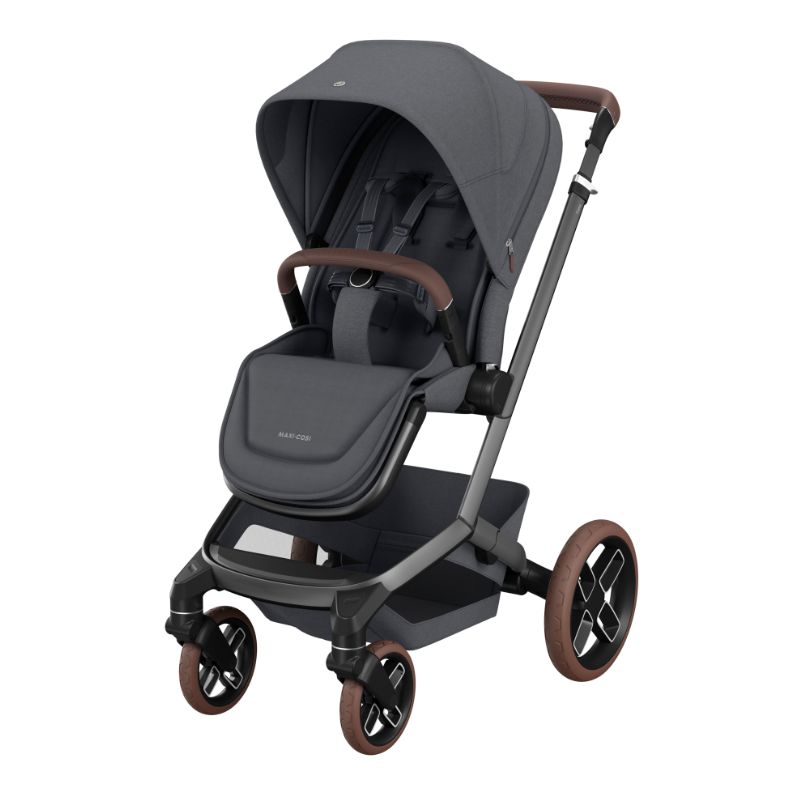 Conjunto de carrinho Fame e cadeira auto Pebble Slide Pro Moon Graphite da Maxi Cosi 2