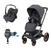 Carrinho Fame, cadeira auto Pebble Slide Pro Moon Graphite e Base familyfix Slide Pro da Maxi Cosi 1