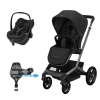 Carrinho Fame, cadeira auto Pebble Slide Pro Onix Black e Base familyfix Slide Pro da Maxi Cosi 1