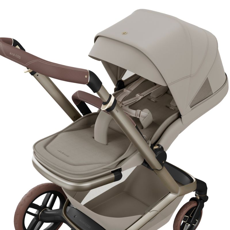 Carrinho Fame, cadeira auto Pebble Slide Pro Saphire Sand e Base familyfix Slide Pro da Maxi Cosi 2