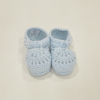 Sapatinhos tricô para bebé azul