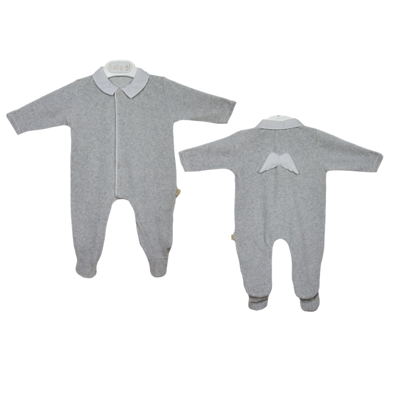 Babygrow Algodão Laminado Cinza Angel Da Baby Gi 