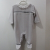 Babygrow  de algodão laminado Romantic1 da Pim Pam Pum Cinza 1