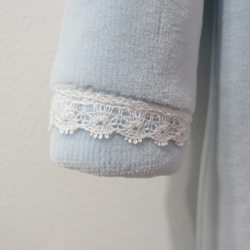 Babygrow  de algodão laminado Romantic1 da Pim Pam Pum Azul 3