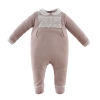 Babygrow de algodão Glamour 1 rosa da Pim Pam Pum