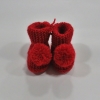 Bota de lã com Pompom vermelho da Maria Cereja 1