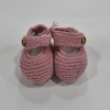 Carapins de lã com botão rosa velho da Maria Cereja 1