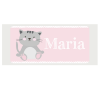 Placa Gato rosa personalizável com nome da Maria Carrossel 