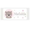 Placa Urso Rosa personalizável com nome da Maria Carrossel 1