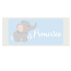 Placa personalizável com nome e elefante azul da Maria Carrossel 1