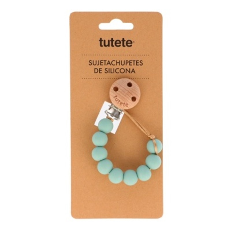 Prende chupeta de silicone pure sage da Tutete 1