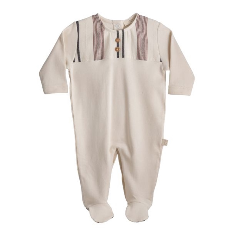 Babygrow de algodão com peito bege do tema Ethnic da Baby Gi