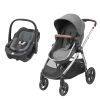 Carrinho Zelia Luxe e cadeira auto Pebble 360º Luxe Twillic Grey da Maxi Cosi