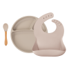 Conjunto de alimentação BLW 2 Bubble Beige da Minikoioi