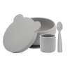 Conjunto de alimentação BLW set 1 Powder Grey da Minikoioi 1