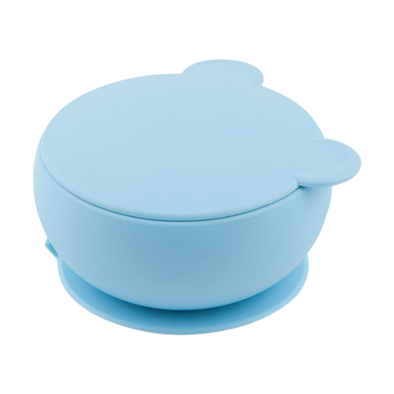 Taça de silicone com tampa Bowly Mineral Blue da Minikoioi 2