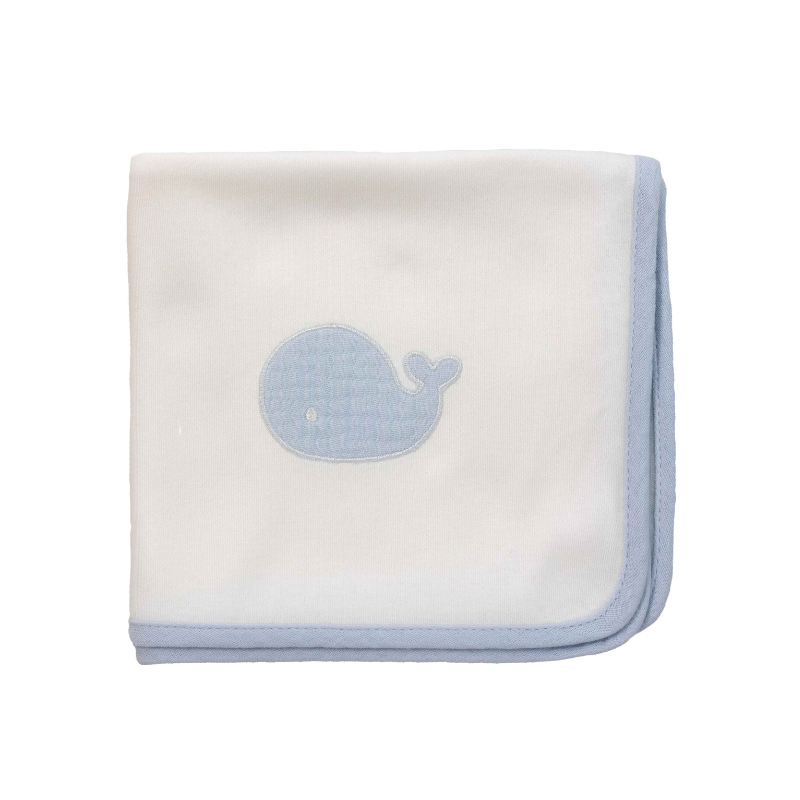 Fralda de malha Sea azul e pérola da Baby Gi 1