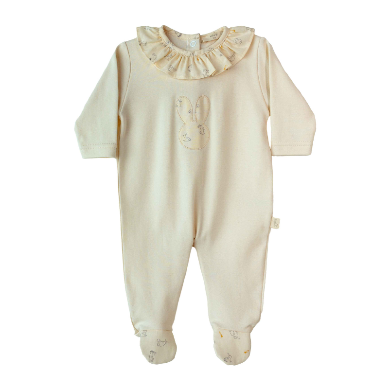 Babygrow Bunny com folho bege da Baby Gi