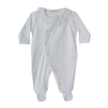 Babygrow de algodão com renda branco da Baby Gi 1