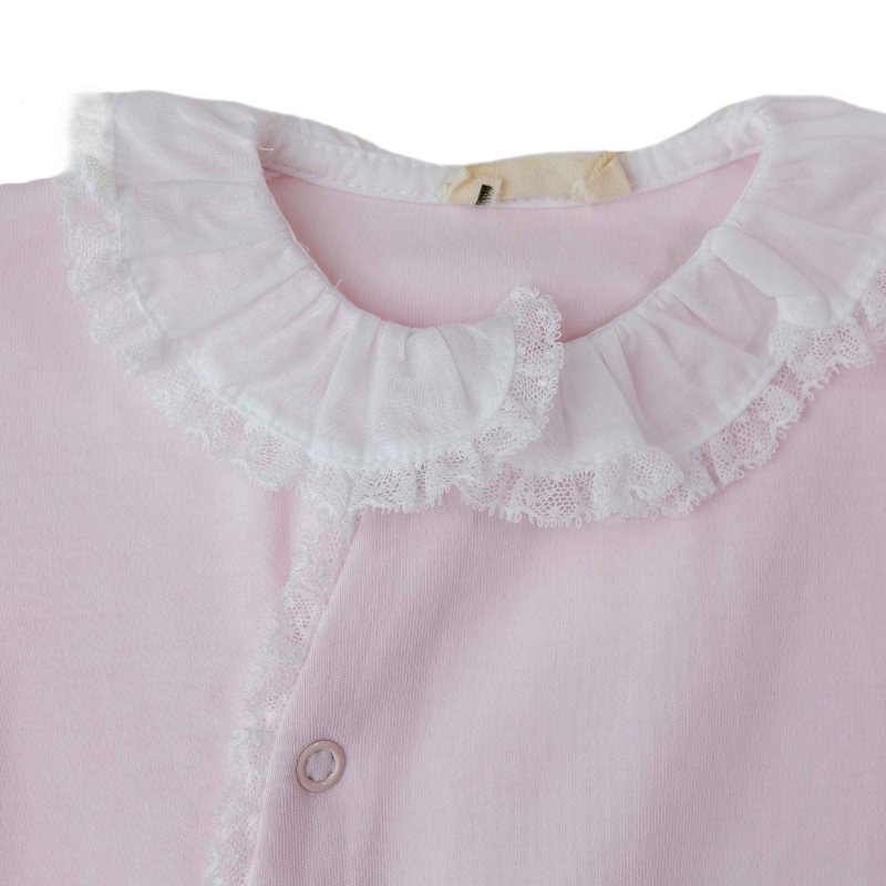 Babygrow de algodão com renda rosa da Baby Gi 2