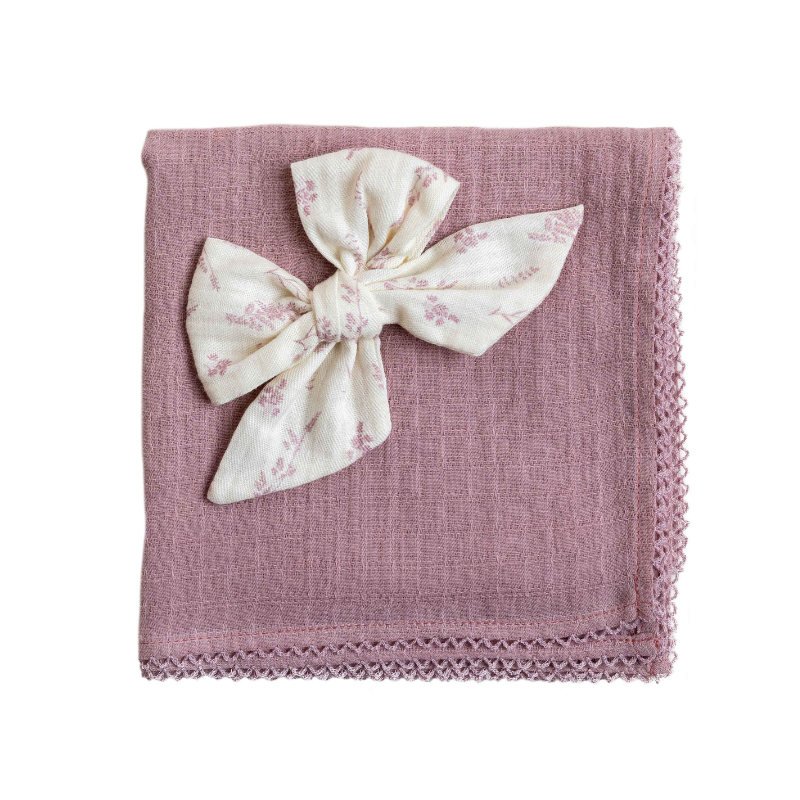Fralda de algodão com laço Lily rosa velho da Baby Gi