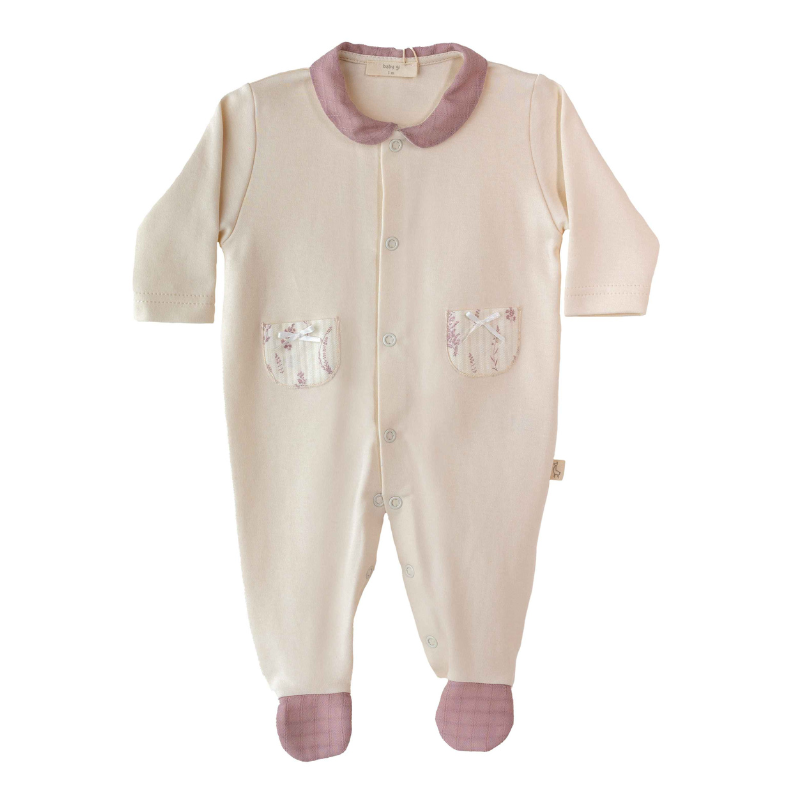 Babygrow Lily bege com bolsos da Baby Gi