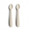 Pack de 2 colheres de silicone Ivory da Mushie 1