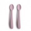 Pack de 2 colheres de silicone Soft Lilac da Mushie 