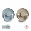 Pack de 2 Chupetas de silicone daisy Powder Blue Sandston da Frigg 1