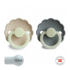 Pack de 2 Chupetas de silicone night daisy cream french gray da Frigg 1